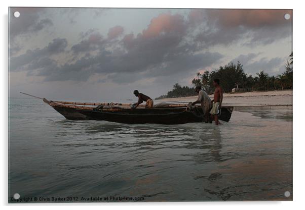 Dawn fishermen Acrylic by Chris Barker