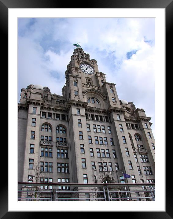 Liver Building Framed Mounted Print by Lucy Courtney