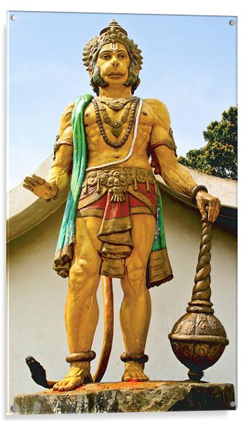 statue of Hanuman at dharumsala Acrylic by Arfabita  