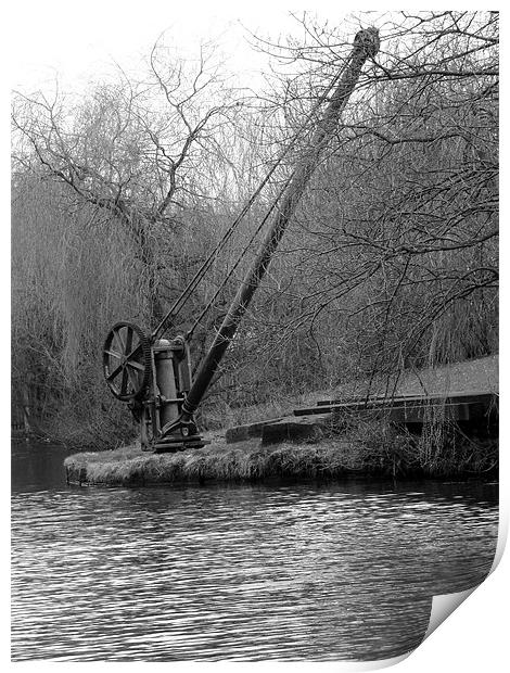 Canal Crane Print by Lucy Courtney