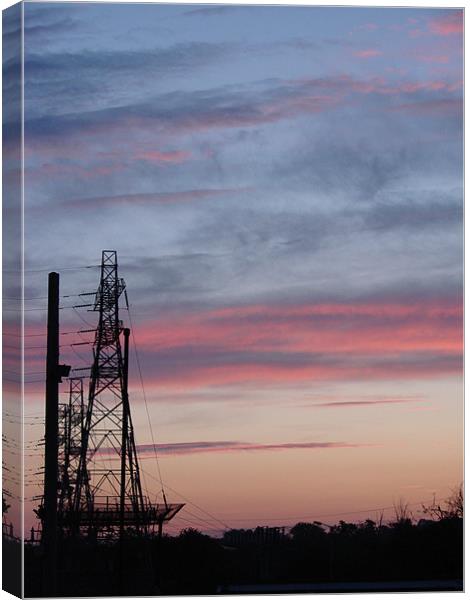 Evening Pylon Canvas Print by Lucy Courtney