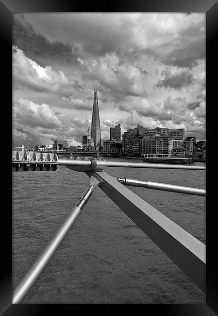 Shard from Millennium Bridge Framed Print by Gary Eason