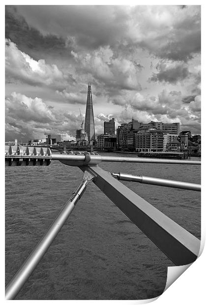 Shard from Millennium Bridge Print by Gary Eason
