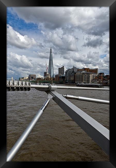 Shard from Millennium Bridge Framed Print by Gary Eason