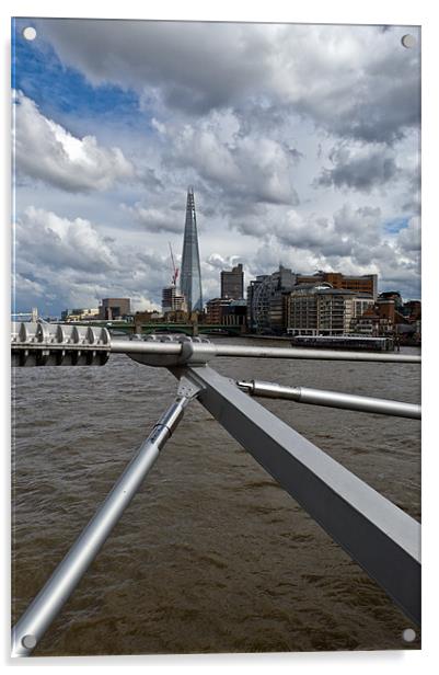 Shard from Millennium Bridge Acrylic by Gary Eason