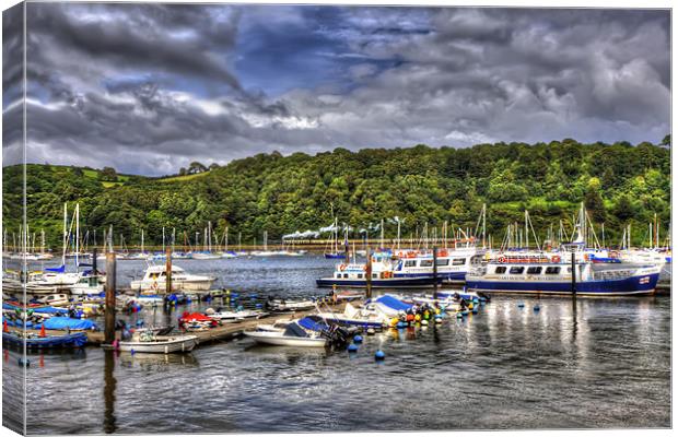 Dartmouth Boats and Trains Canvas Print by Mike Gorton