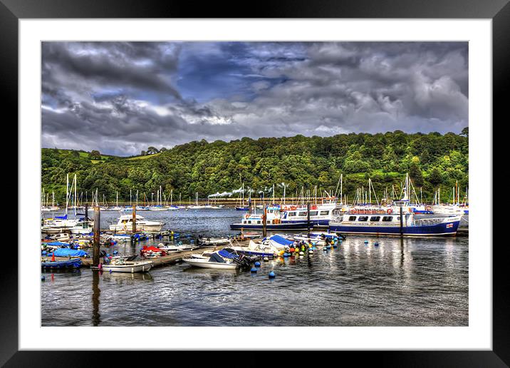 Dartmouth Boats and Trains Framed Mounted Print by Mike Gorton