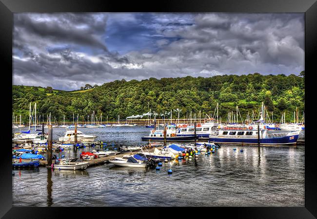 Dartmouth Boats and Trains Framed Print by Mike Gorton