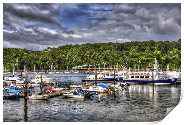 Dartmouth Boats and Trains Print by Mike Gorton