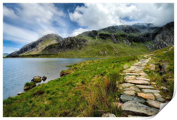 Cwm Idwal National Nature Reserve Print by Adrian Evans