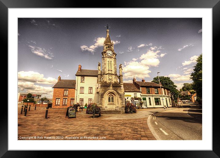 Tiverton Clock Tower Framed Mounted Print by Rob Hawkins