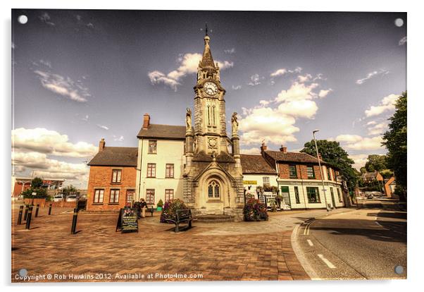 Tiverton Clock Tower Acrylic by Rob Hawkins