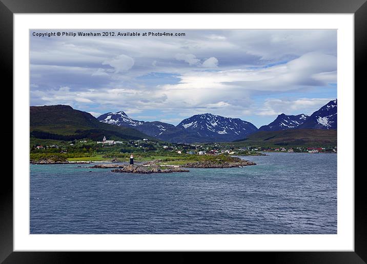 Leknes The Lofoten Islands Framed Mounted Print by Phil Wareham