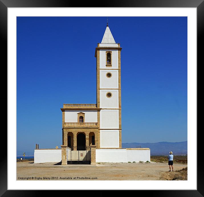 La Iglesia de las Salinas - 3 Framed Mounted Print by Digby Merry