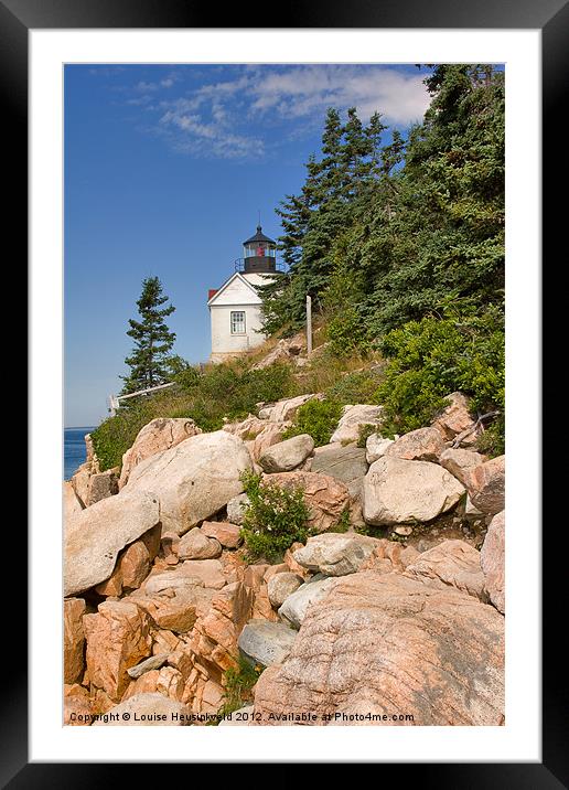 Bass Harbor Lighthouse, Maine Framed Mounted Print by Louise Heusinkveld