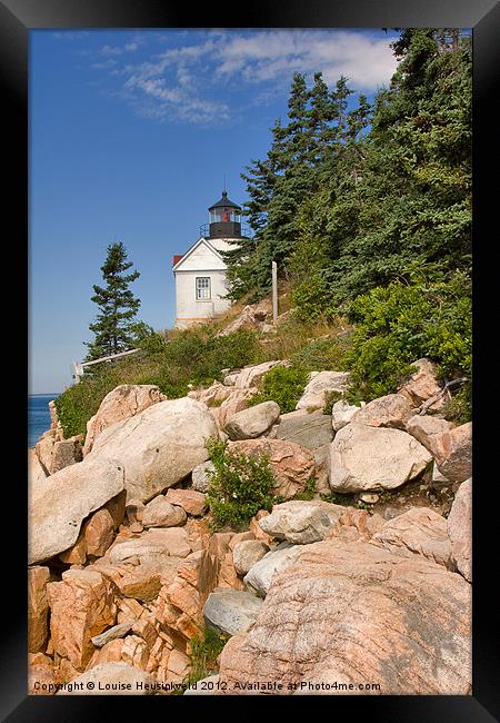 Bass Harbor Lighthouse, Maine Framed Print by Louise Heusinkveld