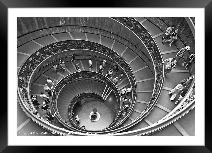 Vatican Spiral Staircase Framed Mounted Print by Ian Collins