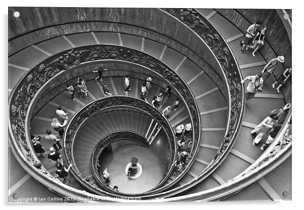 Vatican Spiral Staircase Acrylic by Ian Collins