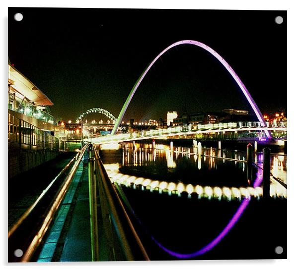Tyne Bridges Acrylic by Howard Little