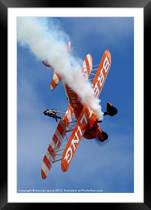 Breitling Wingwalkers Framed Mounted Print by duncan speirs