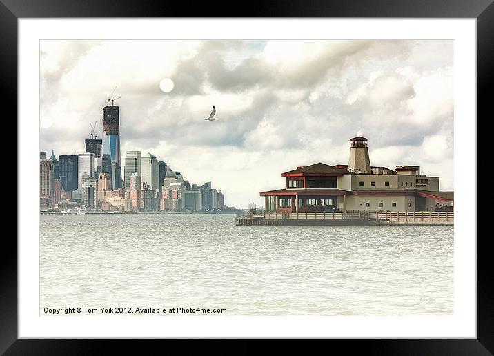 A VIEW OF LOWER MANHATTAN Framed Mounted Print by Tom York