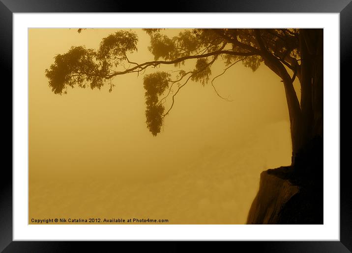 Foggy Abyss Framed Mounted Print by Nik Catalina