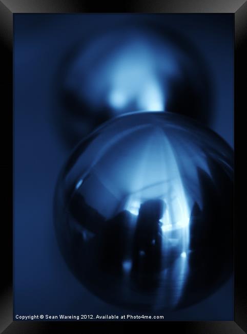 Spherical Blue Framed Print by Sean Wareing