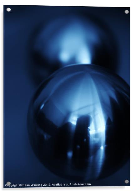 Spherical Blue Acrylic by Sean Wareing
