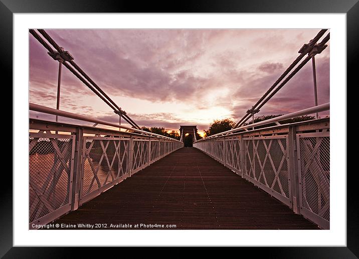 Suspension Bridge, Wilford Framed Mounted Print by Elaine Whitby