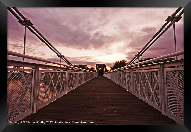 Suspension Bridge, Wilford Framed Print by Elaine Whitby