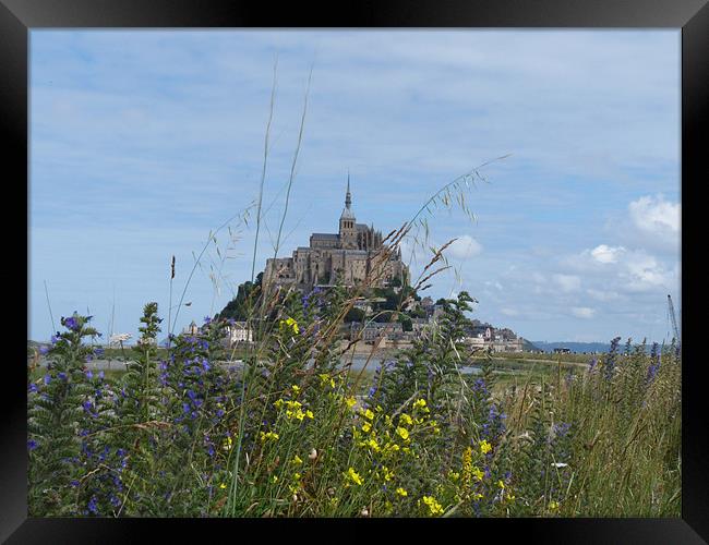 Le Mont St. Michel, France Framed Print by Noreen Linale