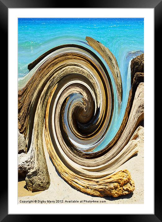 Rocky Foreshore Framed Mounted Print by Digby Merry