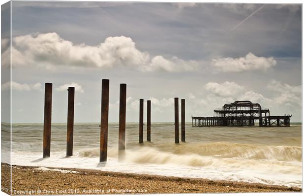 Brighton's West Pier Remains Canvas Print by Chris Frost