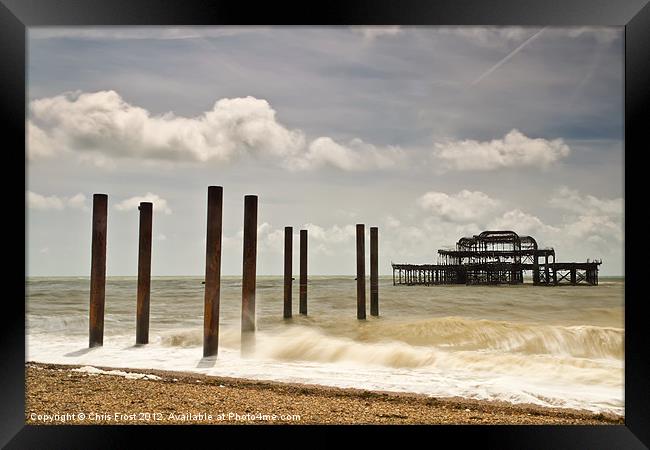 Brighton's West Pier Remains Framed Print by Chris Frost