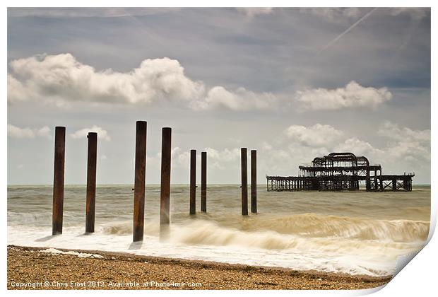 Brighton's West Pier Remains Print by Chris Frost