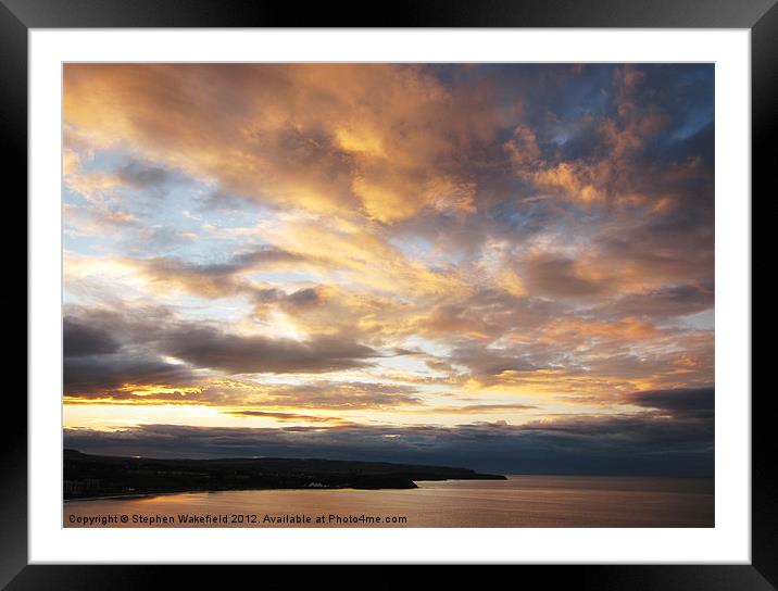 Scarborough sunset Framed Mounted Print by Stephen Wakefield