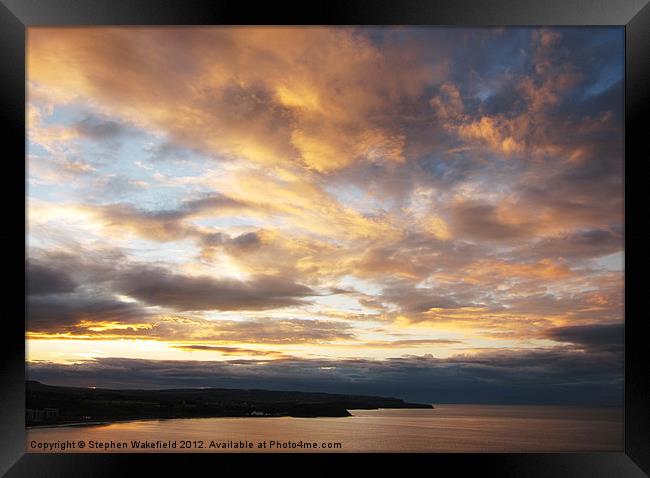Scarborough sunset Framed Print by Stephen Wakefield
