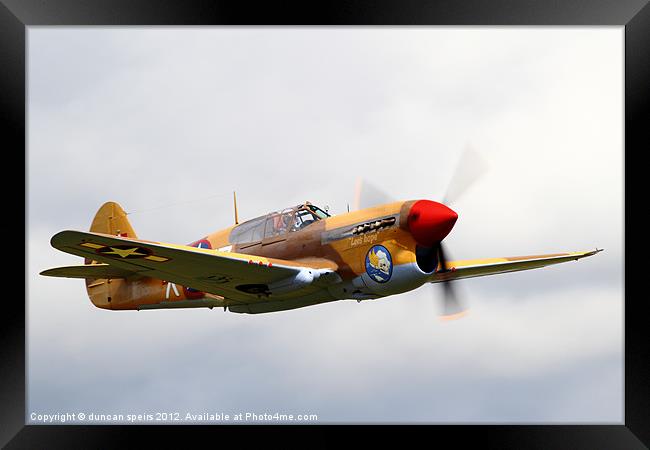 Curtiss P40 Framed Print by duncan speirs