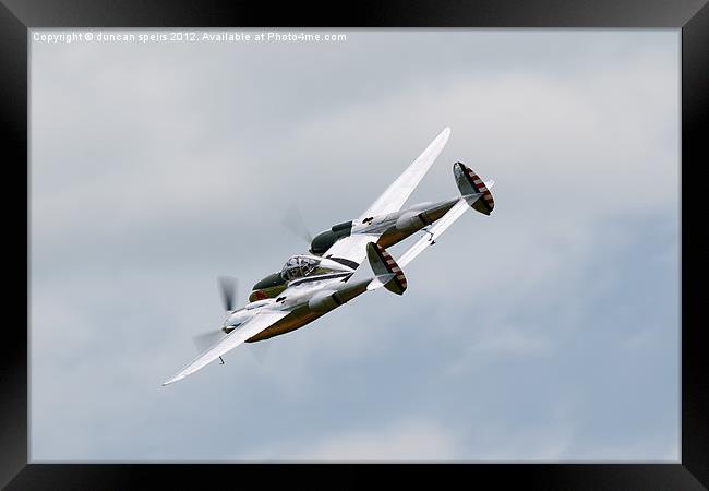 Lockheed Lightning Framed Print by duncan speirs