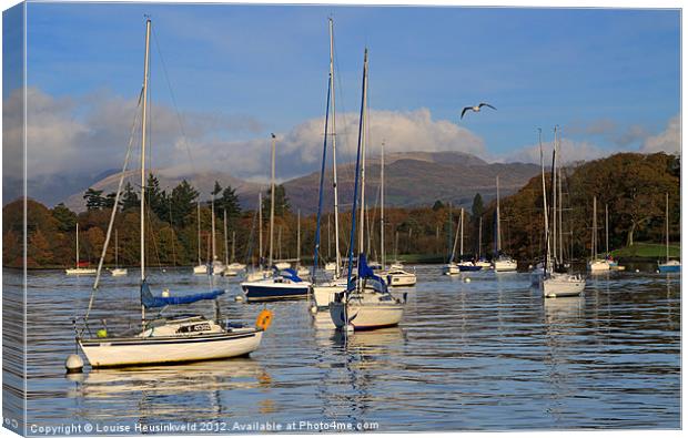 Sailboats in Bowness-on-Windermere Canvas Print by Louise Heusinkveld