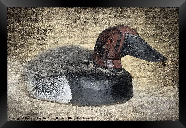 Old Duck Decoy Framed Print by Betty LaRue