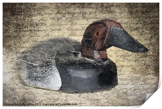 Old Duck Decoy Print by Betty LaRue