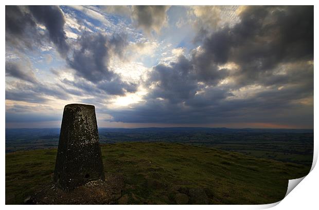 Clee Hill Sunset Print by Shane Lewis