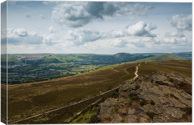 Hope Valley from Win Hill Canvas Print by Jonathan Swetnam
