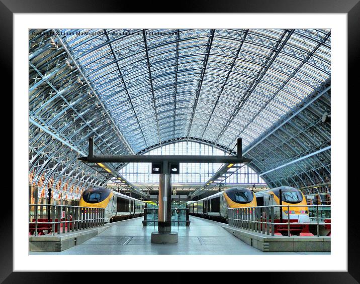Eurostar at London St Pancras Framed Mounted Print by Lilian Marshall