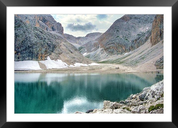 Lake Antermoia Framed Mounted Print by World Images