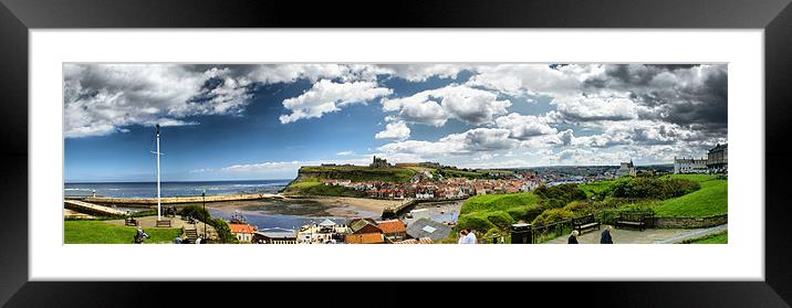 Whitby Panorama Framed Mounted Print by Maria Tzamtzi Photography