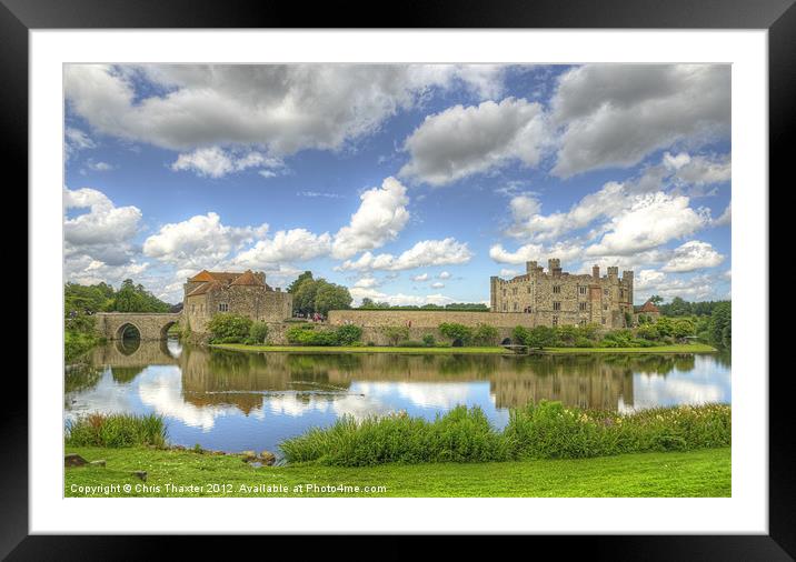 Leeds Castle Reflected Framed Mounted Print by Chris Thaxter