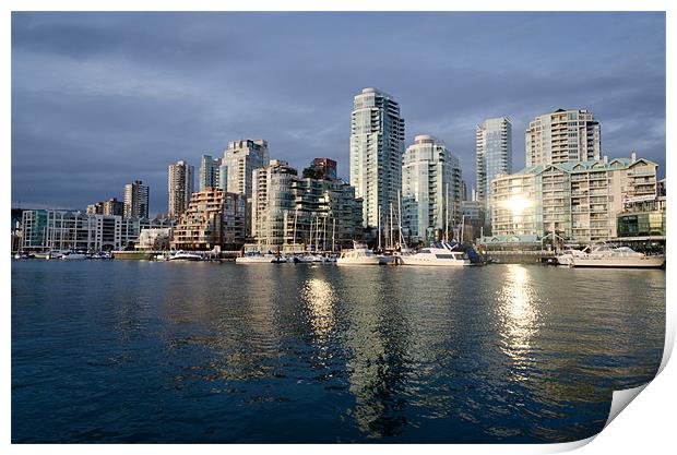 BEACH AVENUE downtown vancouver at sunset BC canada Print by Andy Smy