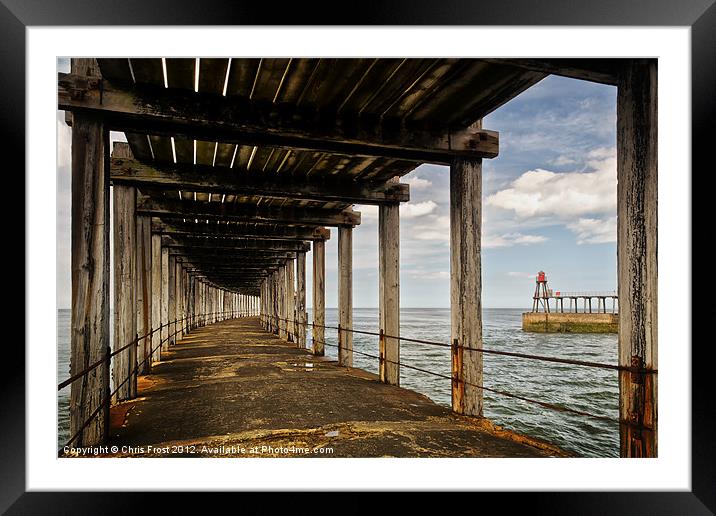Underneath Whitby Pier Framed Mounted Print by Chris Frost